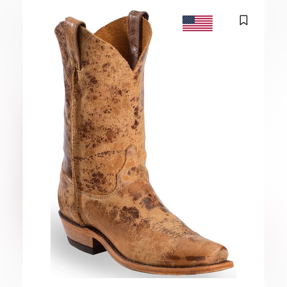 Justin Men’s LIKE NEW square toe distressed Bent Rail boots; retailed at $250 - Picture 2 of 13